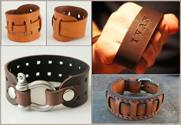 Bracelets Leather workshop.