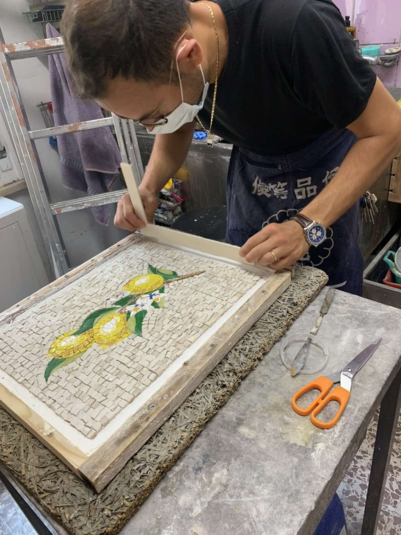 Micromosaic course in Italy.  Erasmus+ project "Step by Step" nr. 2020-1-EE01-KA104-077765