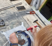 . „Leaded & Painted Stained Glass“ cours. Erasmus+ project "Step by Step" nr. 2020-1-EE01-KA104-077765